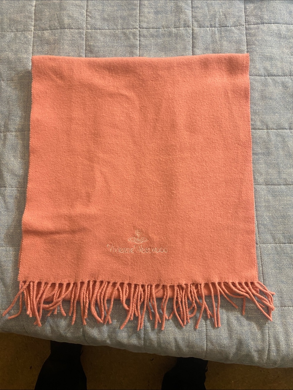 Vivienne Westwood Pink Wool Scarf